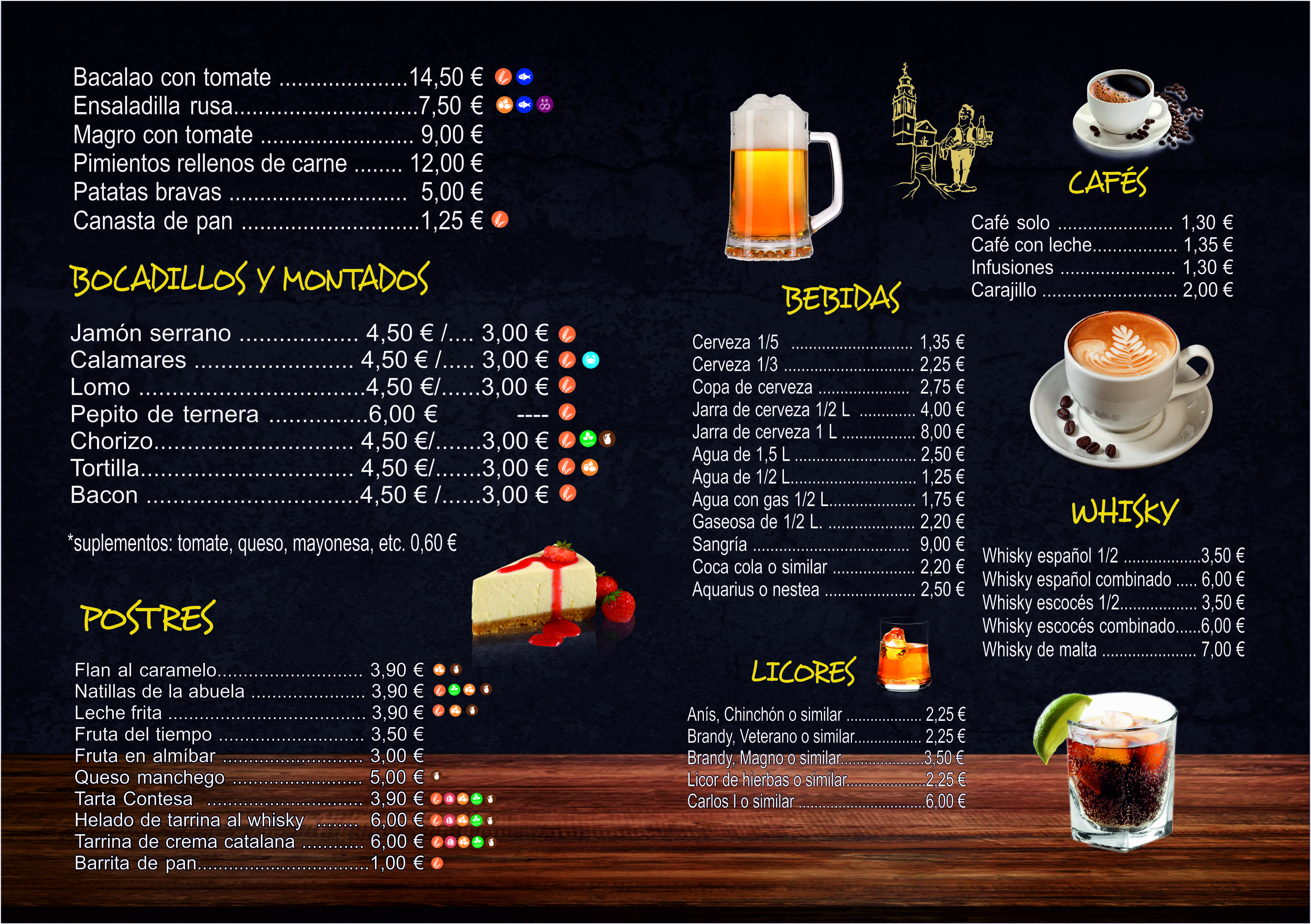 Carta de abuelo bar en tarancon — página 2